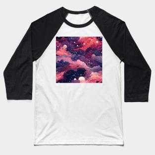 Van Gogh Starry Night Outer Space Pattern 24 Baseball T-Shirt